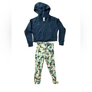 Member’s Mark Set, Girl’s SZ: 6-6X, Blue Hoodie & Multi-Color Leggings